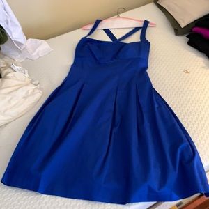 Fit and flare at high waist dress